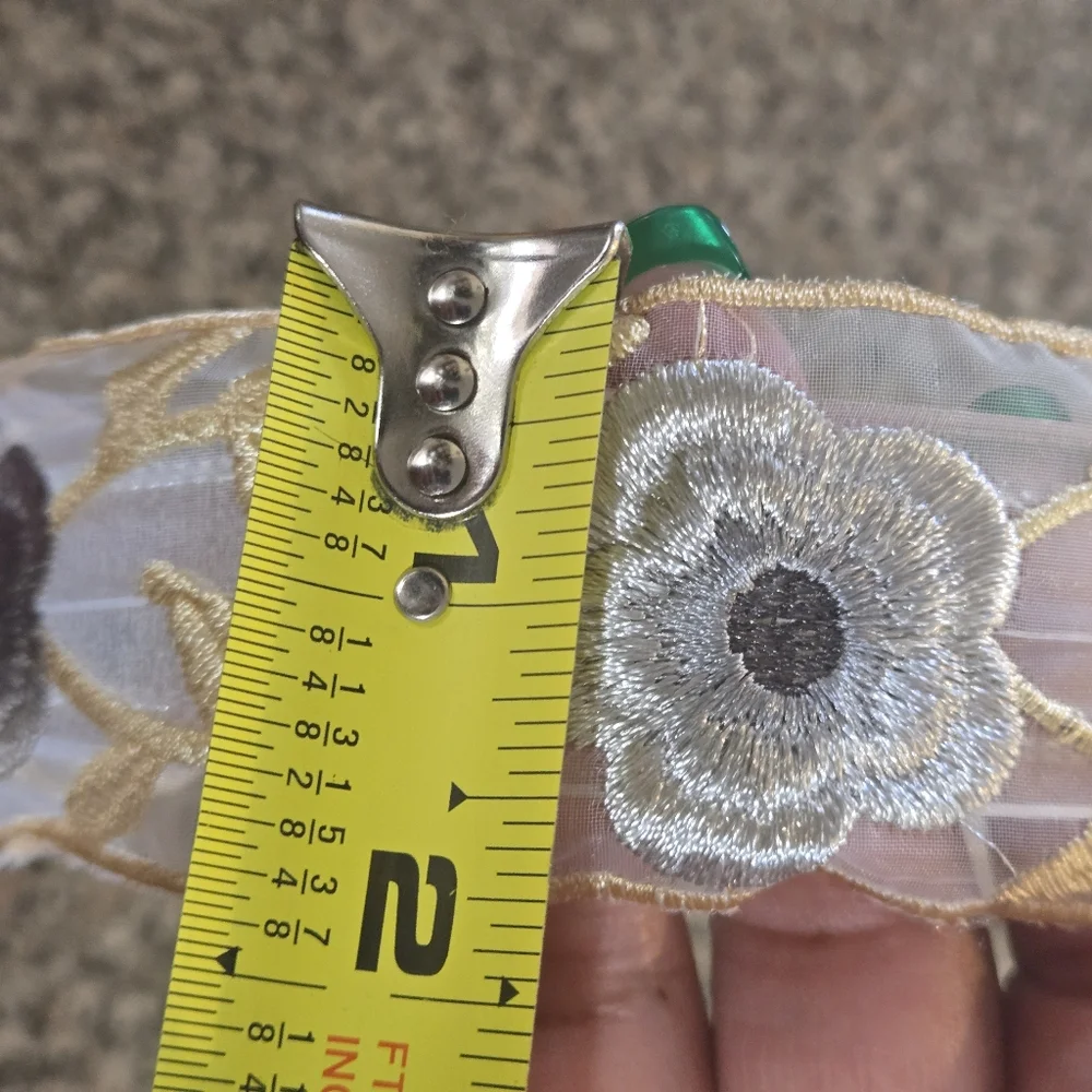 Elegant Floral Embroidered Headband